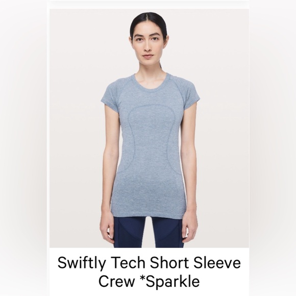 Lululemon Swiftly tech SHINE short sleeve like new size 6 - Picture 1 of 6